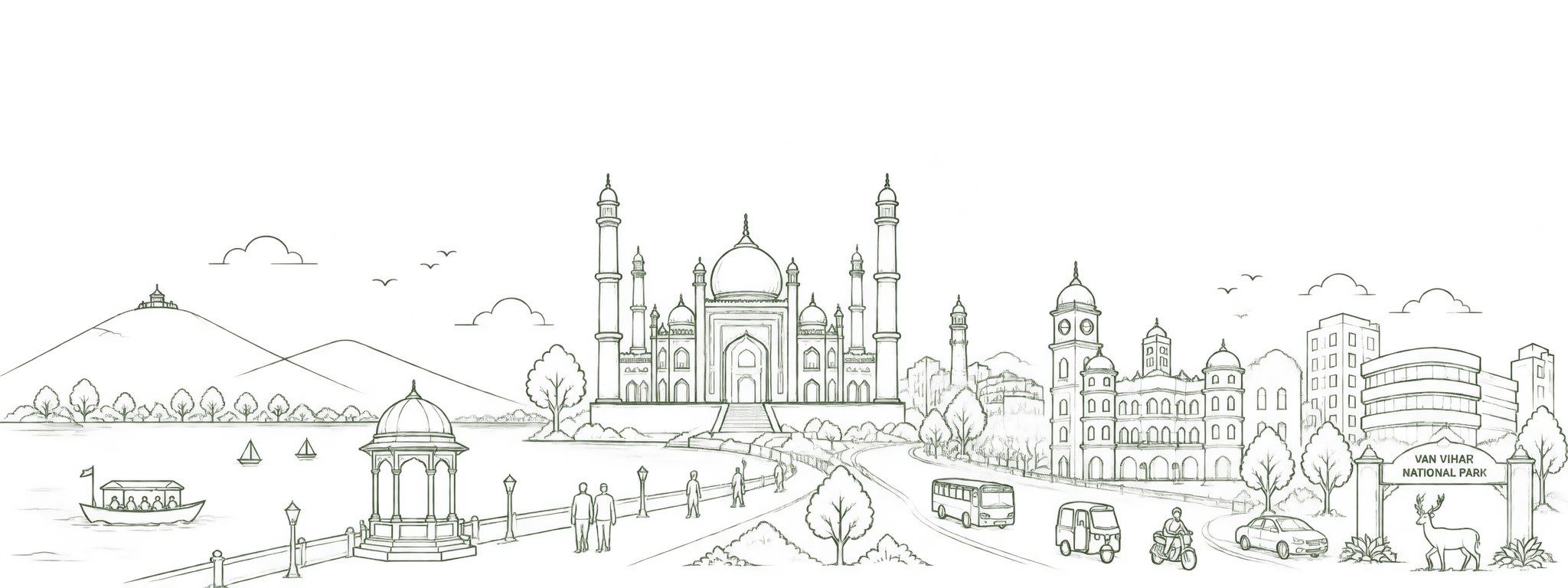 Bhopal Skyline Illustration